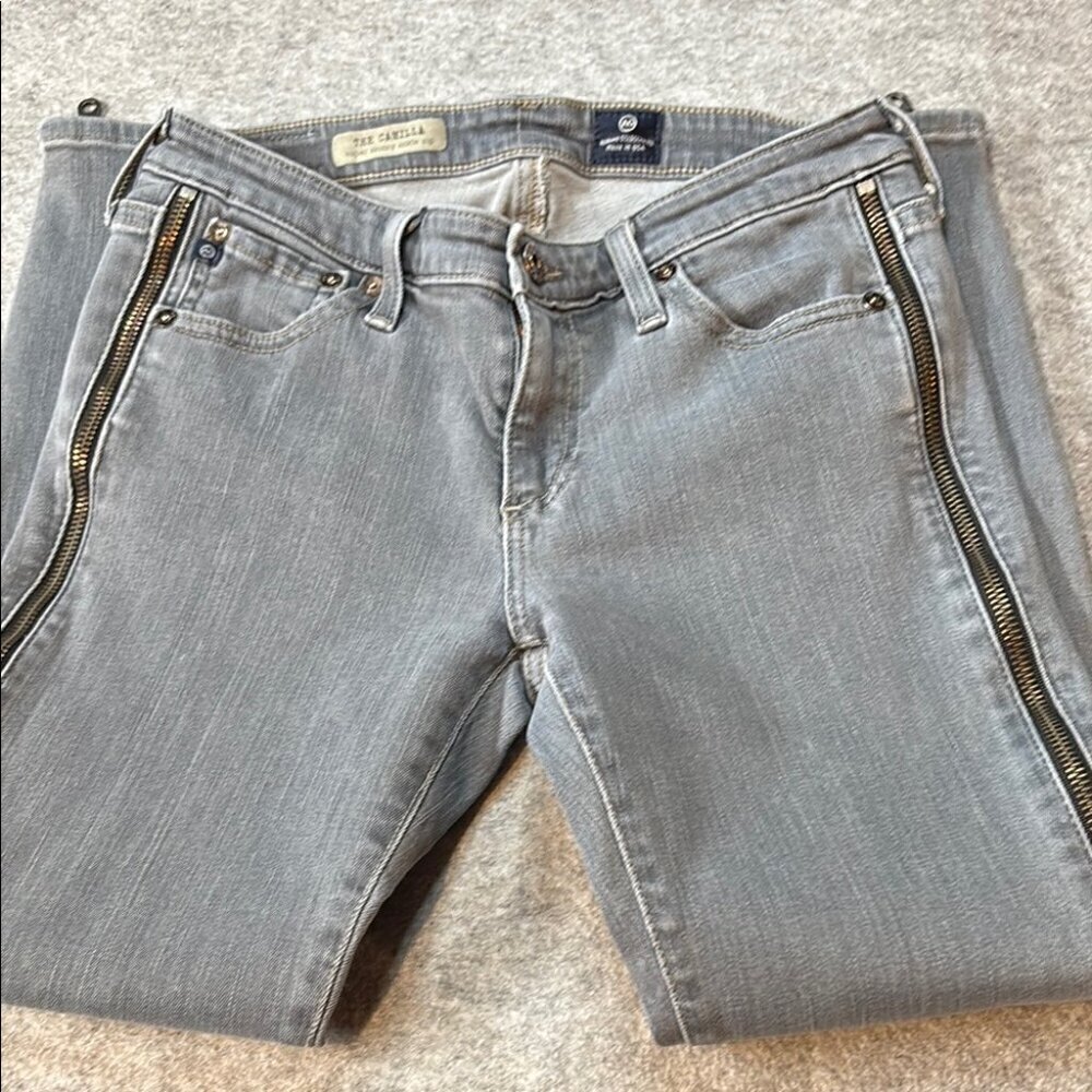 AG The Camila Super Skinny Jeans โ Size 27R | Distressed Gray ๐ - Picture 10 of 16